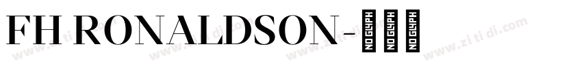 FH RONALDSON字体转换